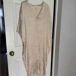 H&M Cream Pleated Tunic Dress